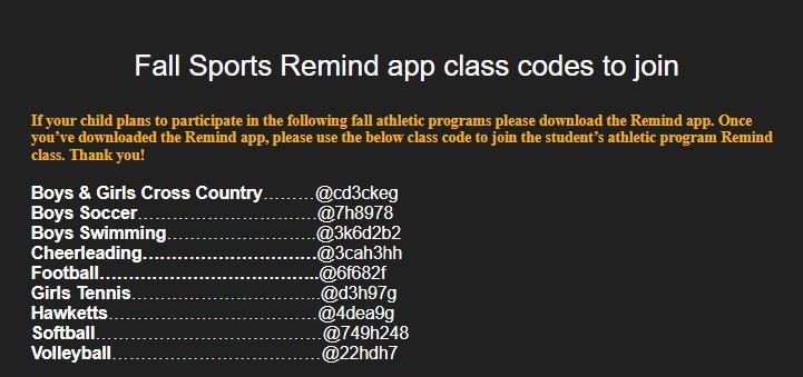Fall Sports